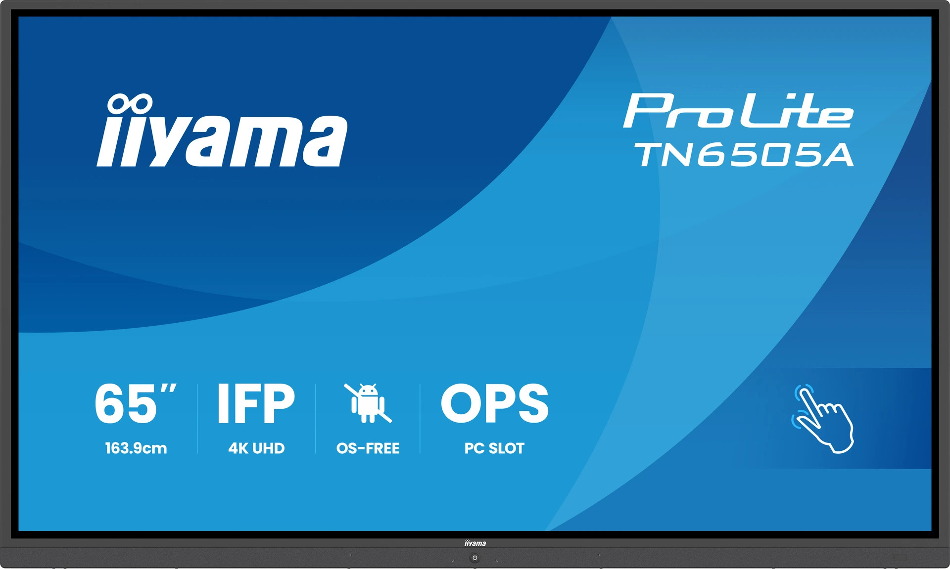 iiyama TN6505A-B1AG skilte display Interaktivt fladpanel 163,8 cm (64.5") 500 cd/m² 4K Ultra HD Sort Berøringsskærm