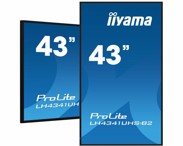 iiyama LH4341UHS-B2 skilte display 108 cm (42.5") LCD 500 cd/m² 4K Ultra HD Indbygget processer Android 8.0 18/7