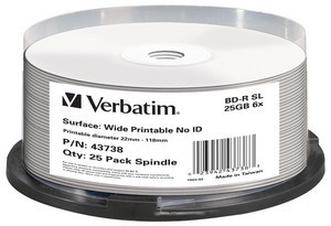 Verbatim 43738 blank Blu-ray disk BD-R 25 GB 25 stk