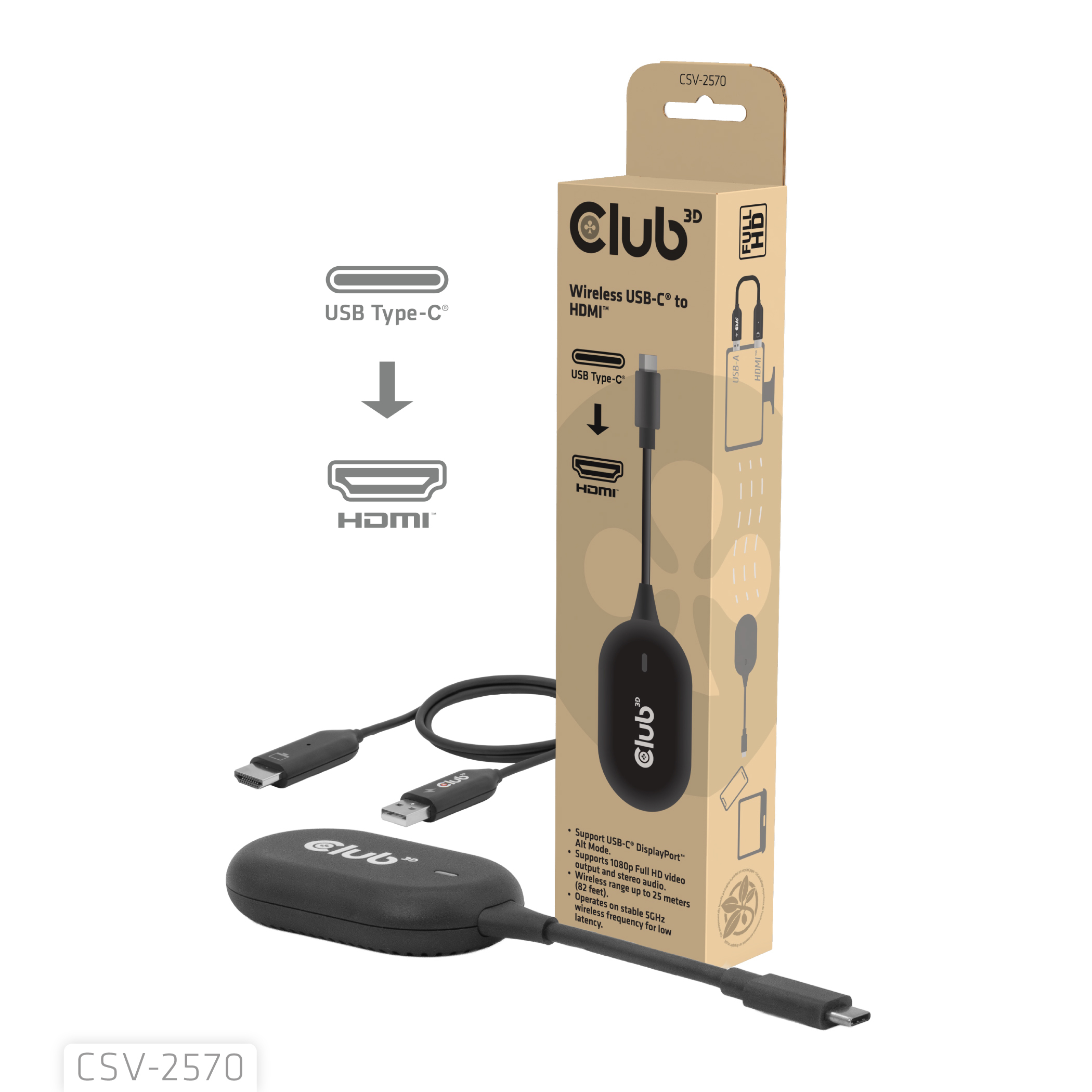 CLUB3D CSV-2570 interface hub USB Type-C