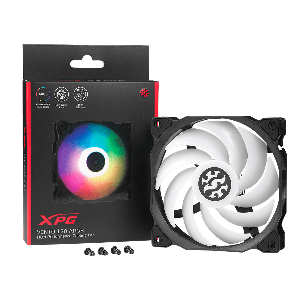 XPG VENTO 120 ARGB Computerkabinet Ventilator 12 cm Sort 1 stk