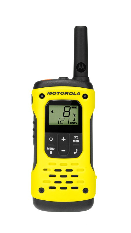 Motorola Talkabout T92 H2O to-vejs radio 16 kanaler 446.00625 - 446.19375 MHz Sort, Gul