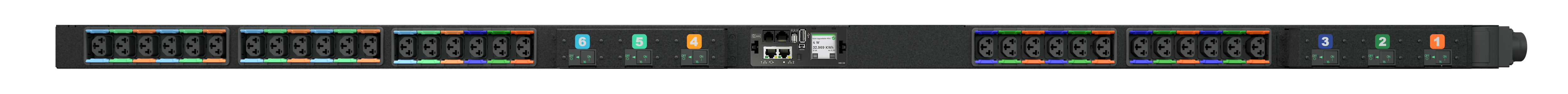 Vertiv Geist VP4UV0A2 strømforsyningsenhed (PDU) 30 AC stikkontakt(er) 0U Sort