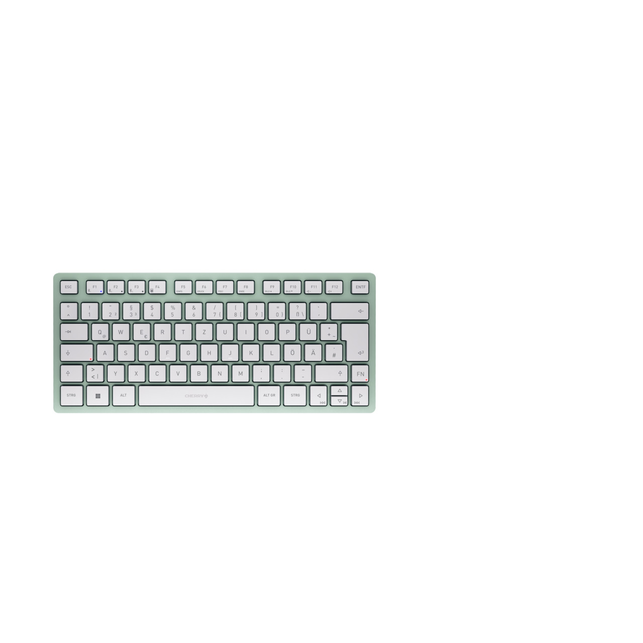 CHERRY KW 7100 MINI BT tastatur Universel Bluetooth QWERTZ Tysk Mintfarve