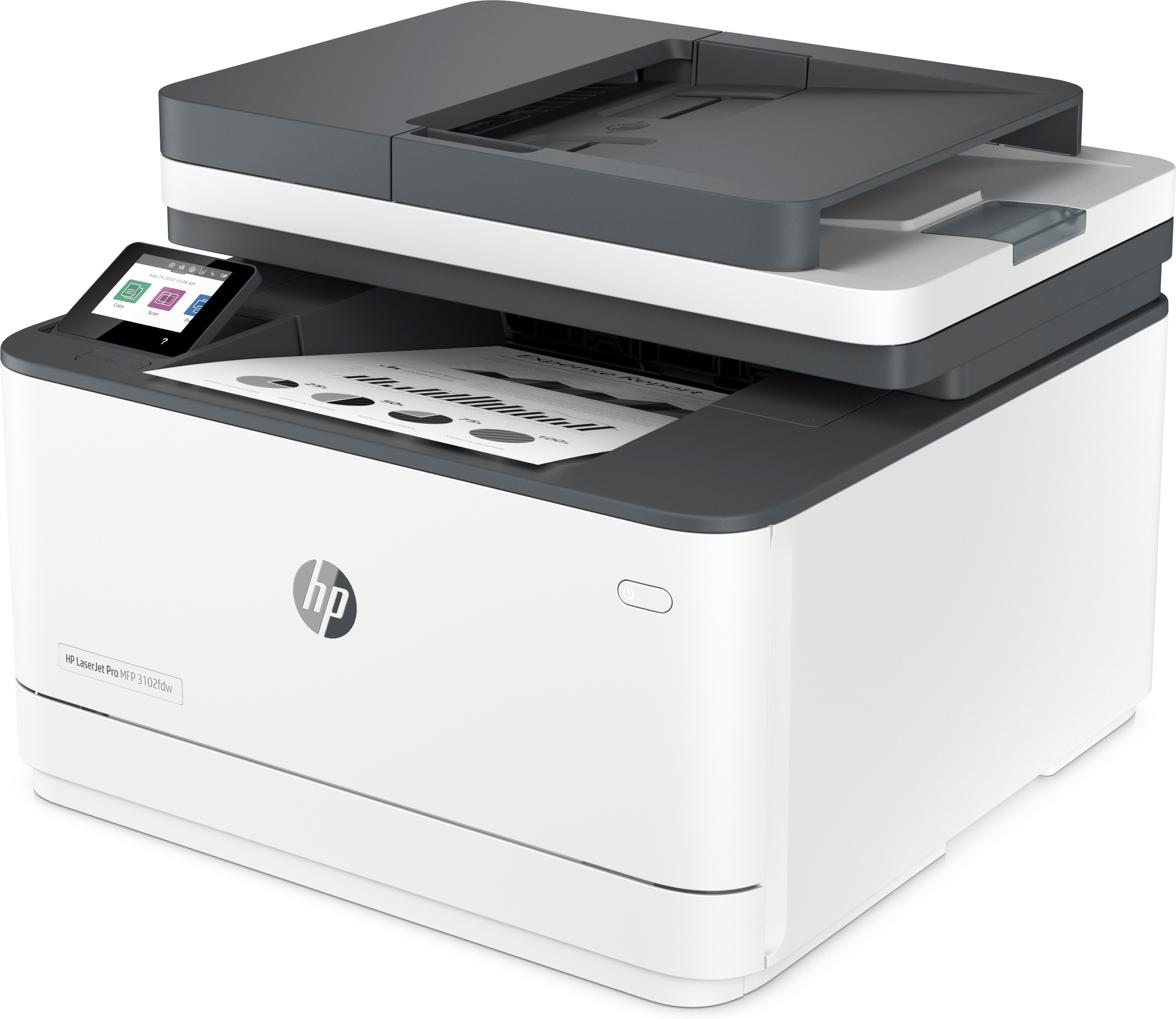 HP LaserJet Pro 3102fdw Trådløst Multifunction Sort og hvid Printer, Kopimaskine, scanner; Dupleks