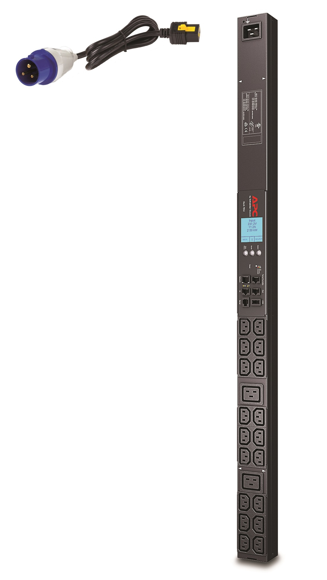 APC AP8858EU3 strømforsyningsenhed (PDU) 20 AC stikkontakt(er) 0U