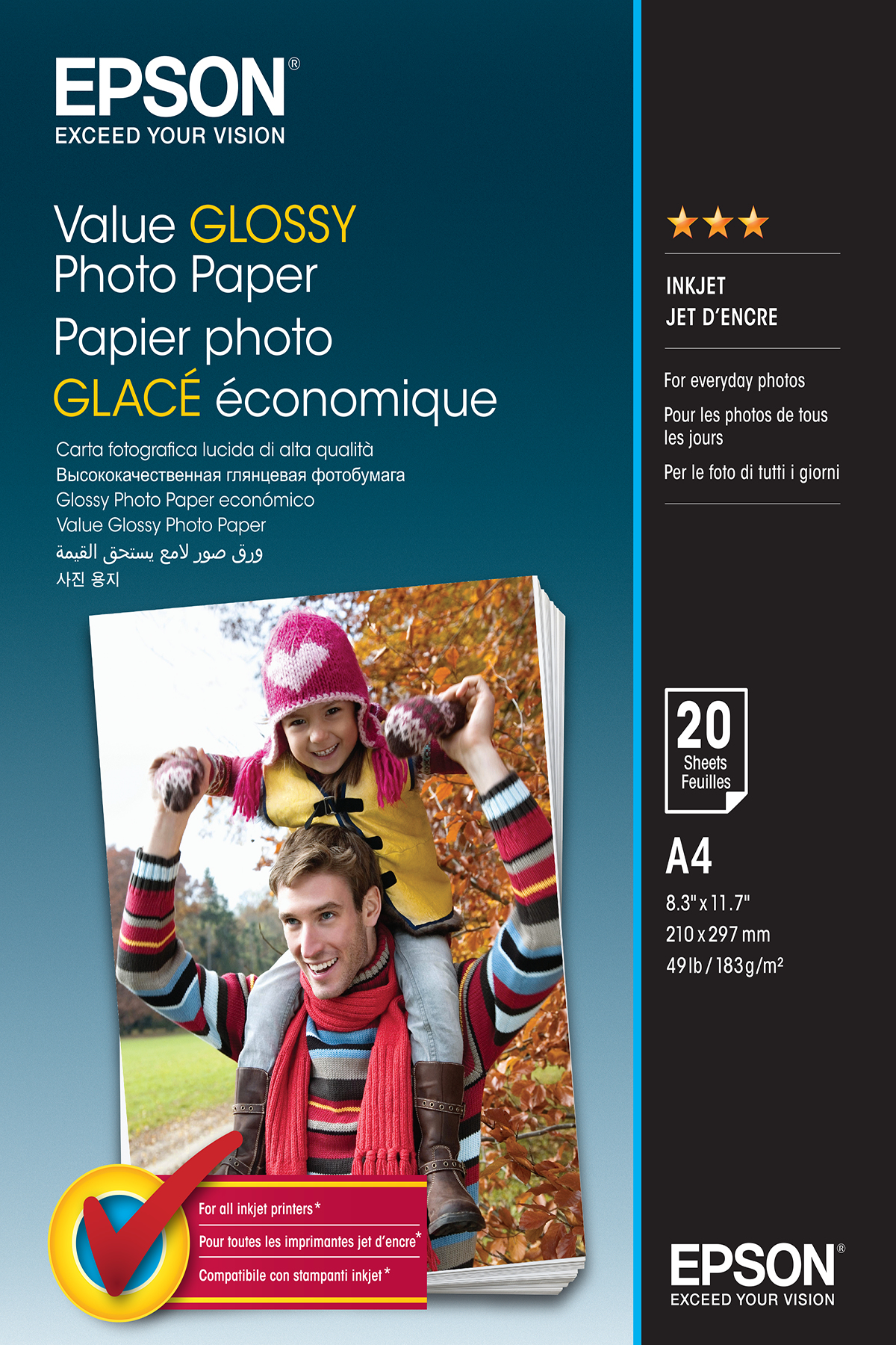 Epson Value Glossy Photo Paper A4 Glans