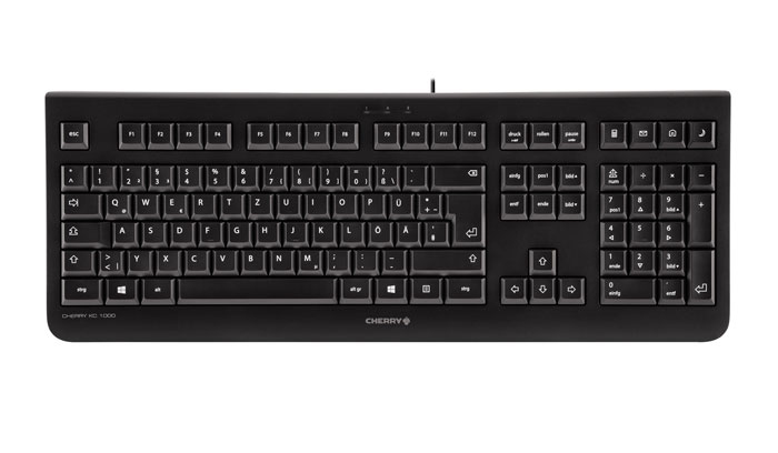 CHERRY KC 1000 tastatur Universel USB QWERTY Italiensk Sort