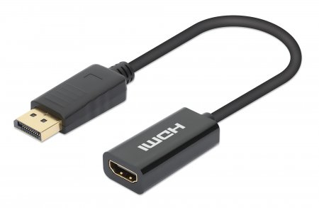 Manhattan 153713 kabel kønsskifter DisplayPort HDMI Sort