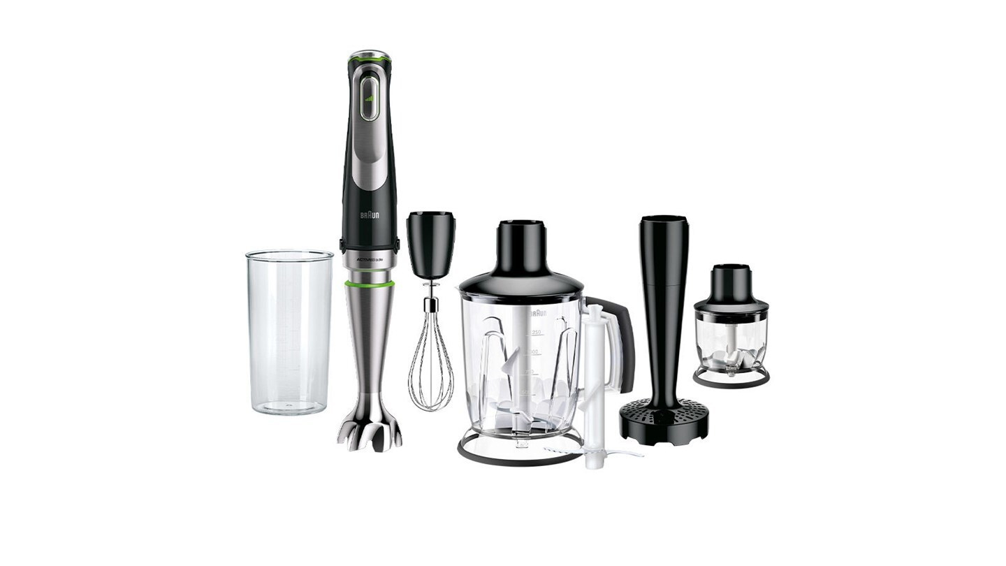 Braun MultiQuick 9 MQ 9147X 0,6 L Nedsænkning blender 1200 W Sort, Rustfrit stål