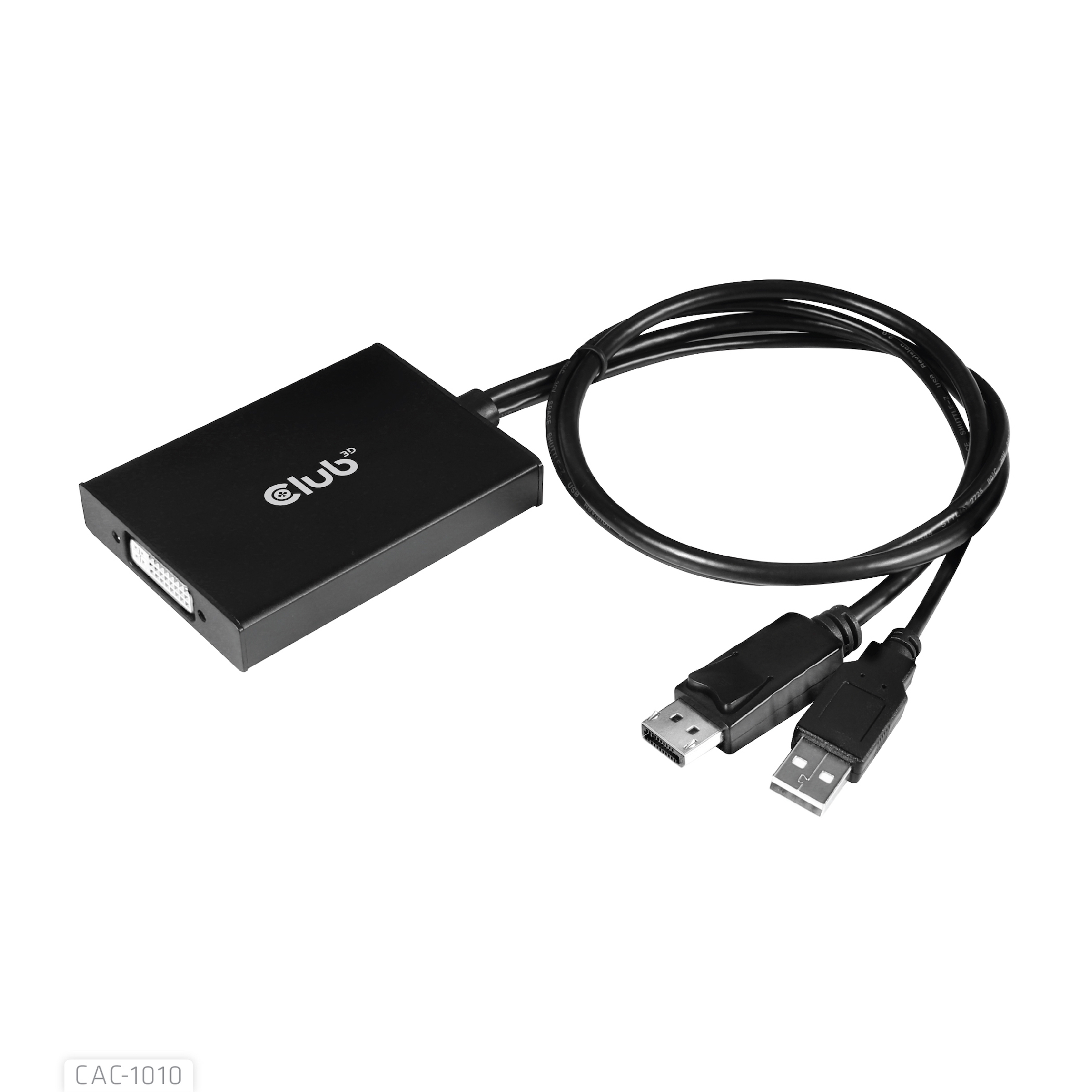 CLUB3D cac-1010 Displayport/usb DVI-I Daul link Sort, Hvid