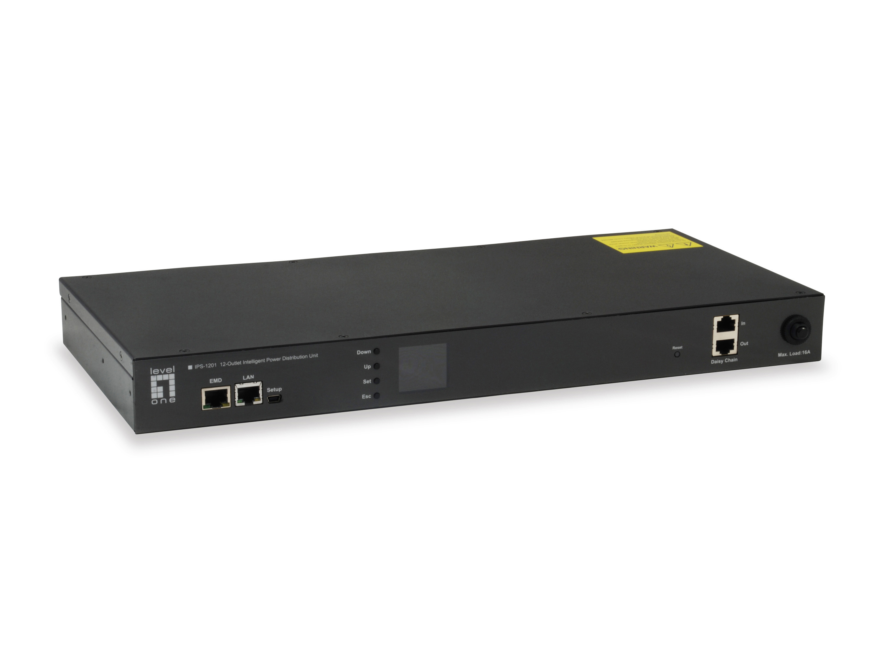 LevelOne IPS-1201E strømforsyningsenhed (PDU) 12 AC stikkontakt(er) Sort