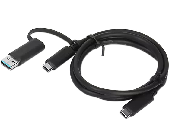 Lenovo 4X90U90618 USB-kabel USB 3.2 Gen 1 (3.1 Gen 1) 1 m USB A/USB C USB C Sort