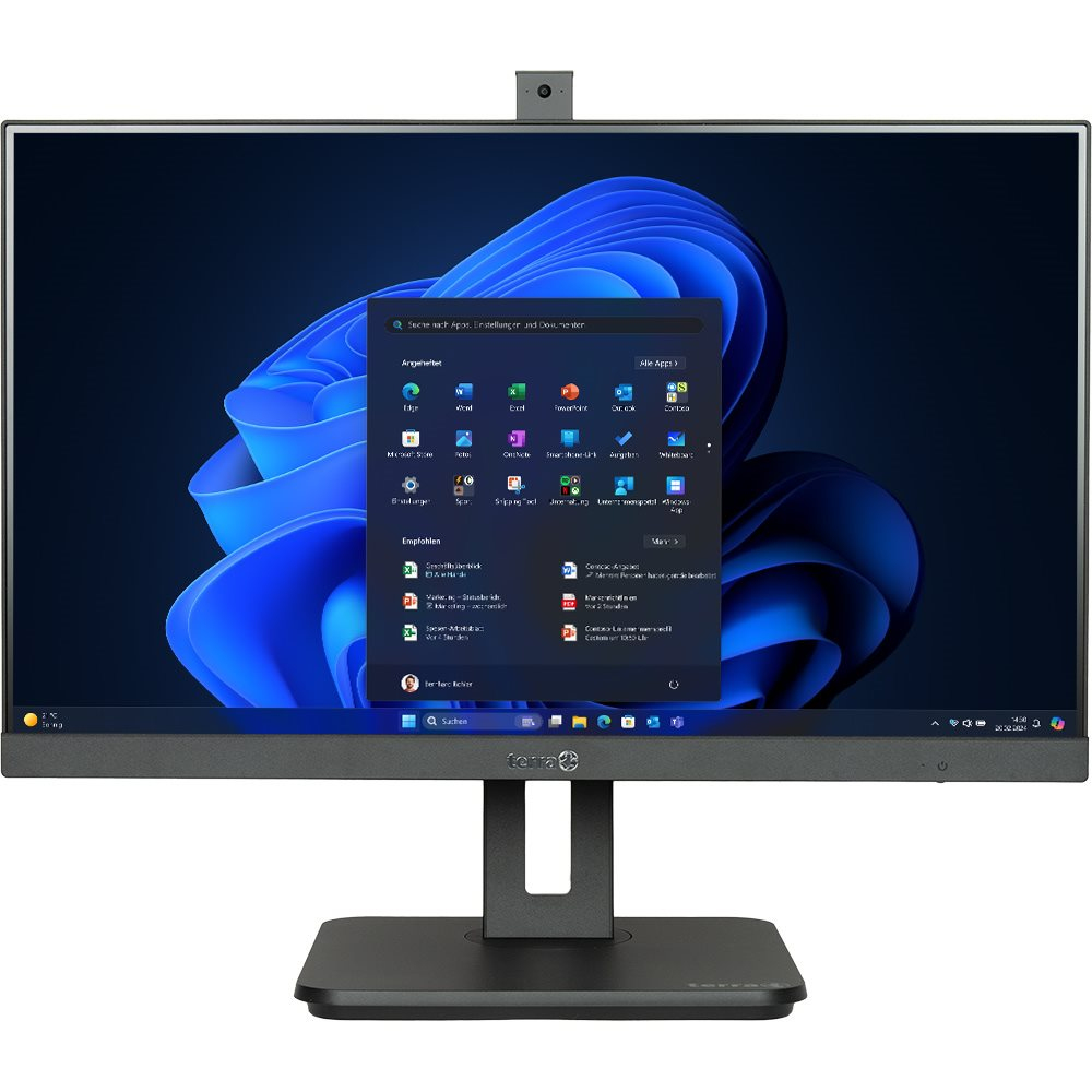 TERRA 1000039 All-in-One PC Intel® Core™ i5 i5-12500 60,5 cm (23.8") 1920 x 1080 pixel Berøringsskærm 16 GB DDR5-SDRAM 1 TB SSD Windows 11 Pro Wi-Fi 6 (802.11ax) Sort, Sølv