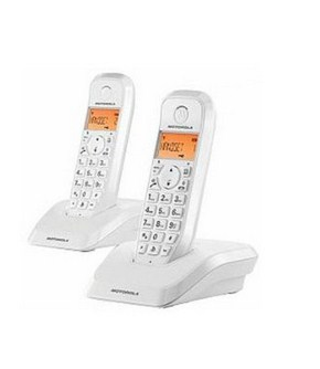 Motorola S12 Duo DECT telefon Nummervisning Hvid