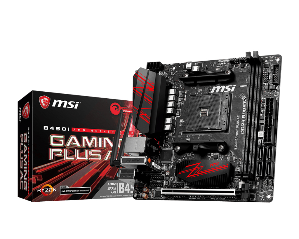 MSI B450I GAMING PLUS AC AMD B450 Stik AM4 mini ITX