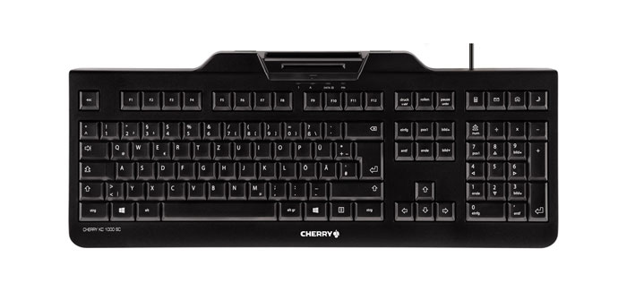 CHERRY KC 1000 SC tastatur USB QWERTZ Schweizisk Sort