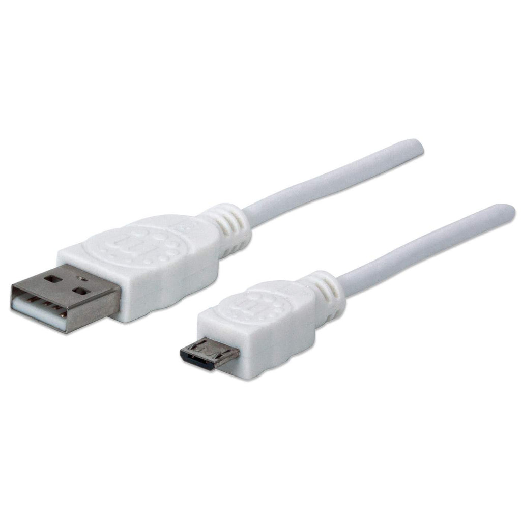 Manhattan 324069 USB-kabel USB 2.0 1,8 m USB A Micro-USB B Hvid