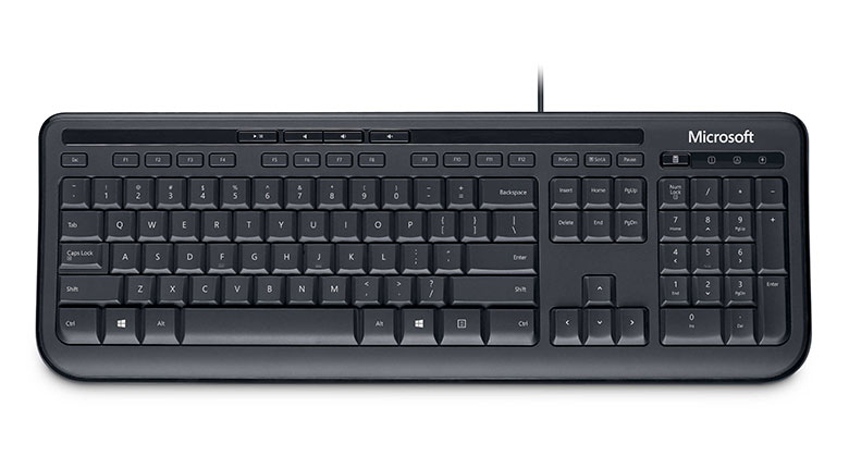 Incase Designed by Microsoft Wired Keyboard 600 tastatur Kontor USB QWERTY US engelsk Sort