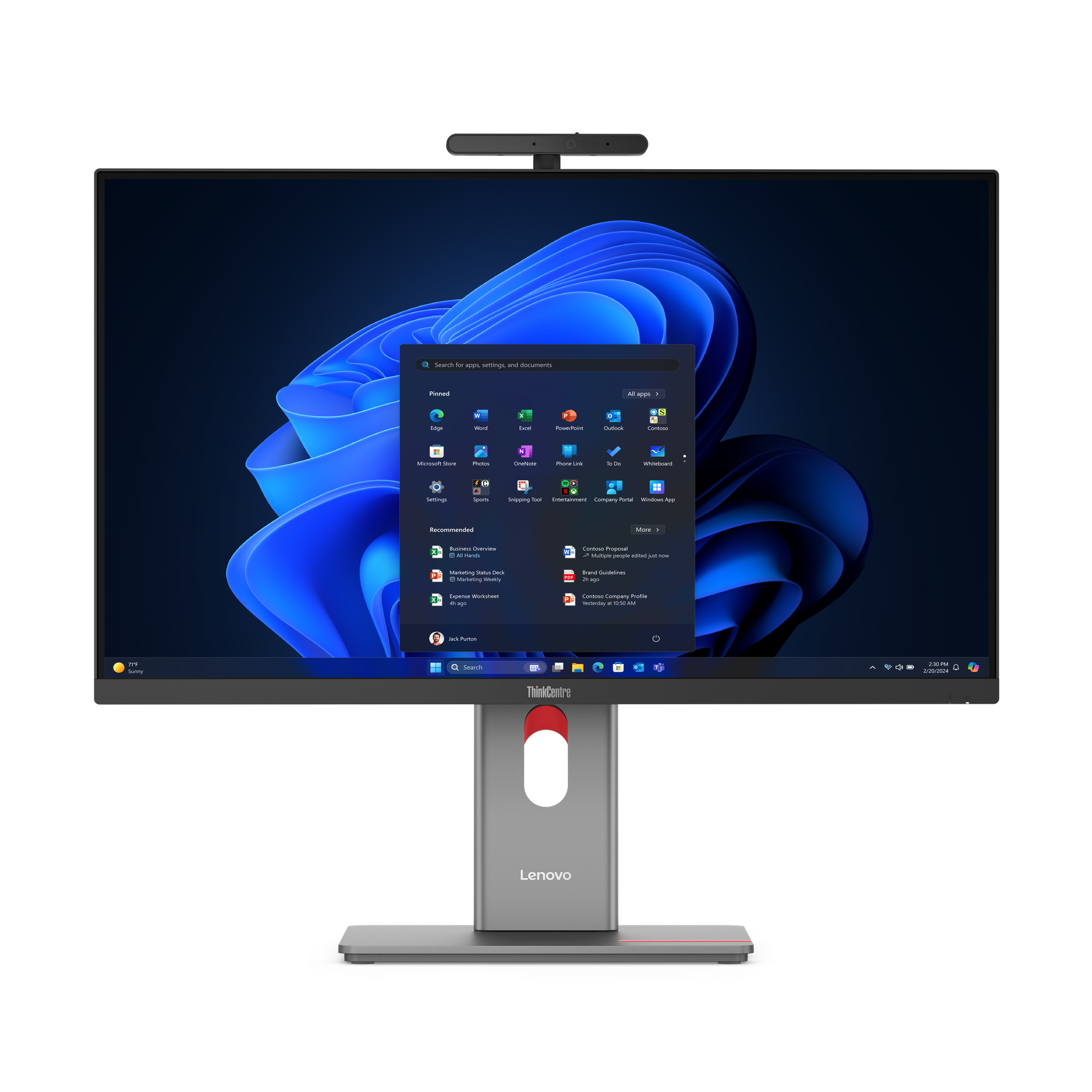 Lenovo ThinkCentre M90a Pro Gen 6 Intel Core Ultra 5 68,6 cm (27") 2560 x 1440 pixel All-in-One PC 32 GB DDR5-SDRAM 512 GB SSD Windows 11 Pro Wi-Fi 6E (802.11ax) Sort