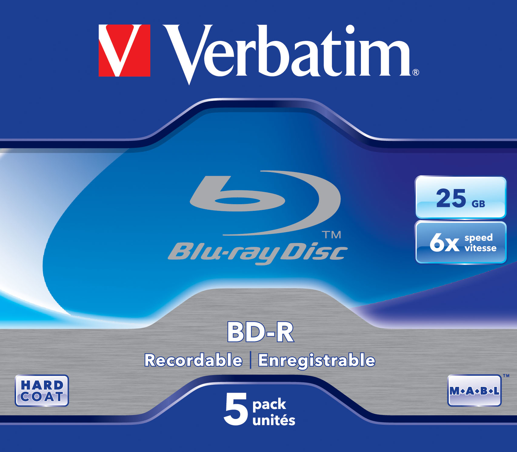Verbatim 43715 blank Blu-ray disk BD-R 25 GB 5 stk