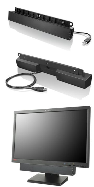 Lenovo USB Soundbar Sort 2.0 kanaler 2,5 W