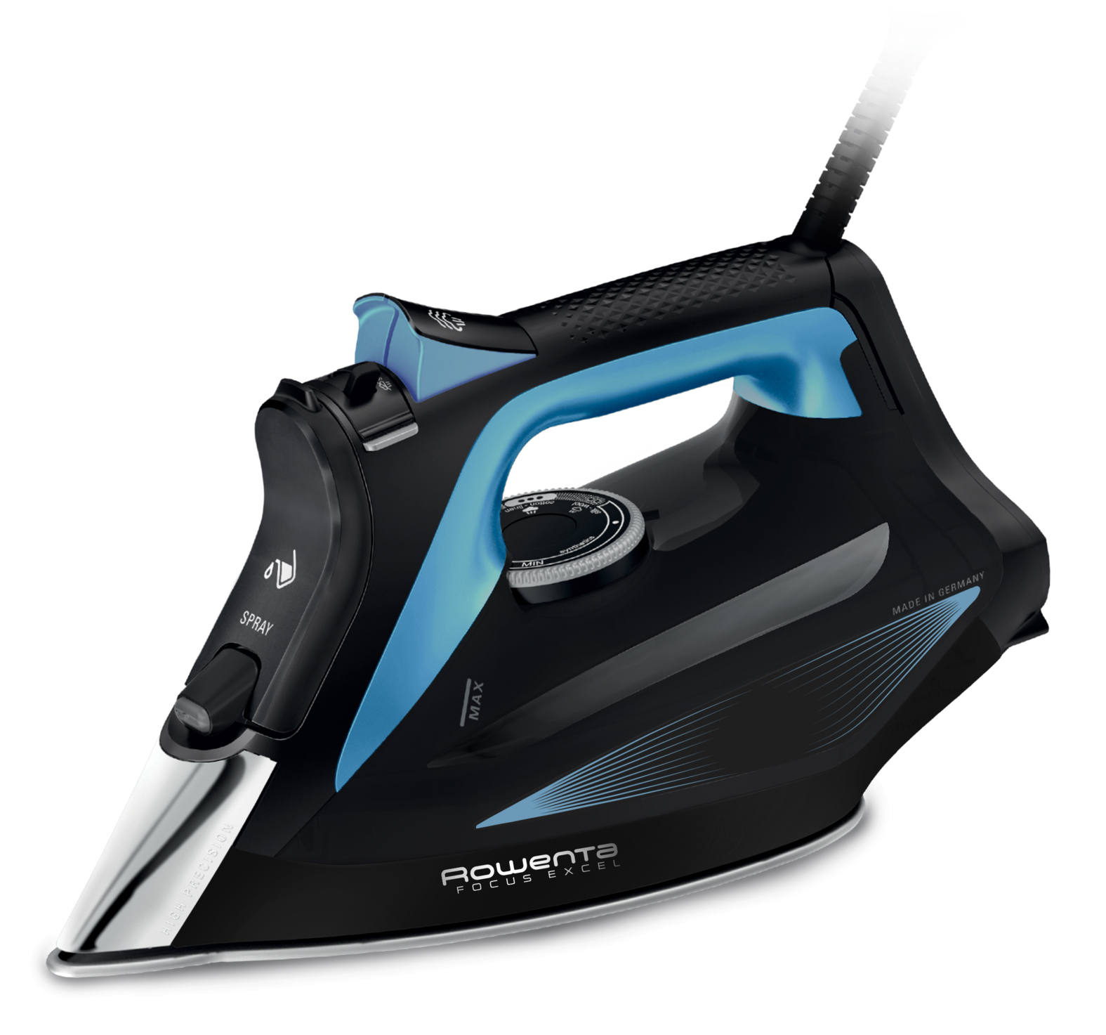 Rowenta DW5310 Dampstrygejern Microsteam 400 HD Laser-strygesål 2700 W Sort, Blå