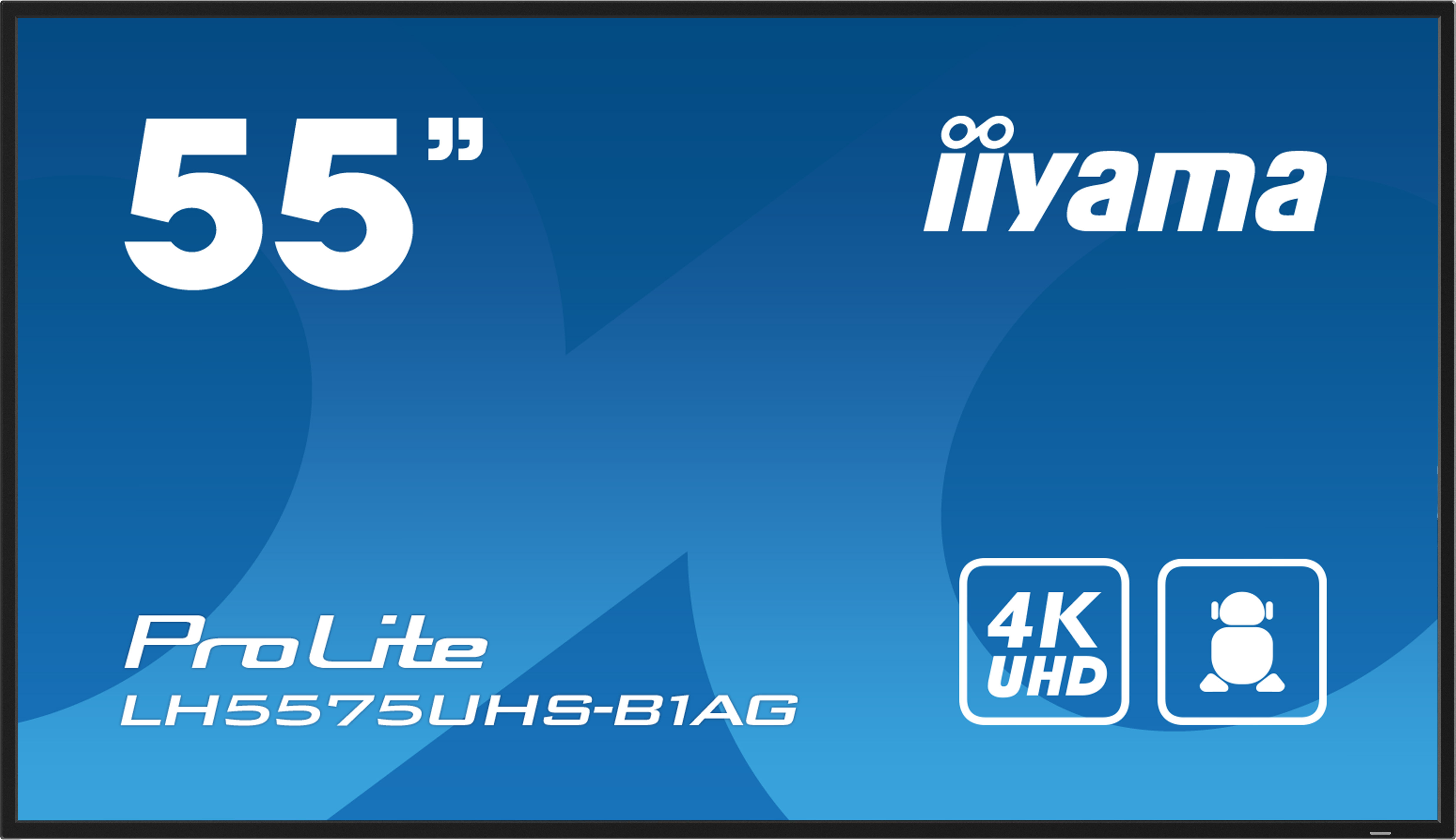 iiyama LH5575UHS-B1AG skilte display Digital fladpaneldisplay 138,7 cm (54.6") LCD Wi-Fi 500 cd/m² 4K Ultra HD Sort Indbygget processer Android 11 24/7