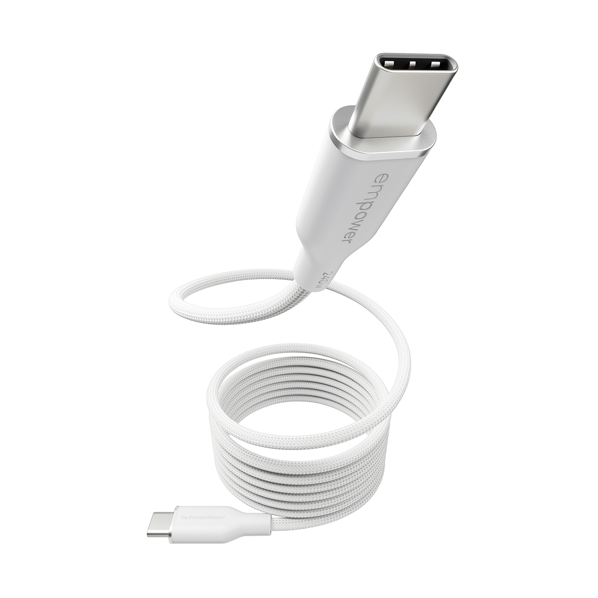 PanzerGlass empower™ by ® Magnetic 240W USB-C to USB-C Kabel | USB 2.0 | 1.5M | Silver White