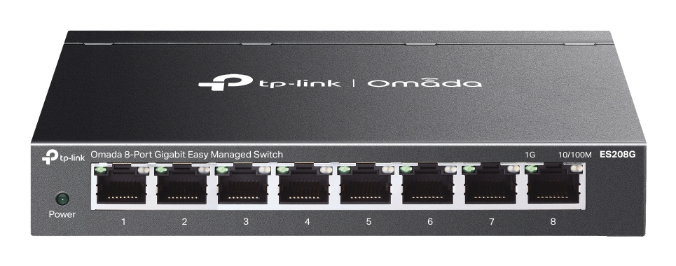TP-Link Omada ES208G netværksswitch Administreret L2 Gigabit Ethernet (10/100/1000) Sort