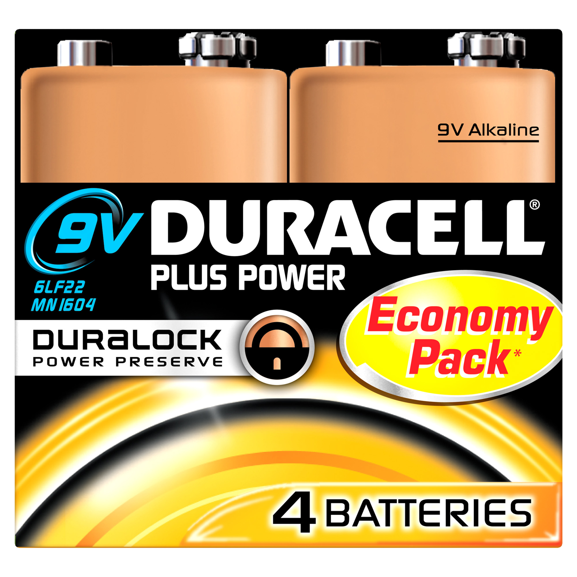 Duracell Plus Power Engangsbatteri 9V Alkaline