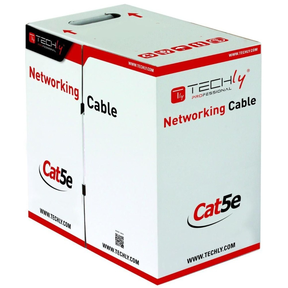 Techly ITP8-FLU-0305 netværkskabel Grå 305 m Cat5e U/UTP (UTP)