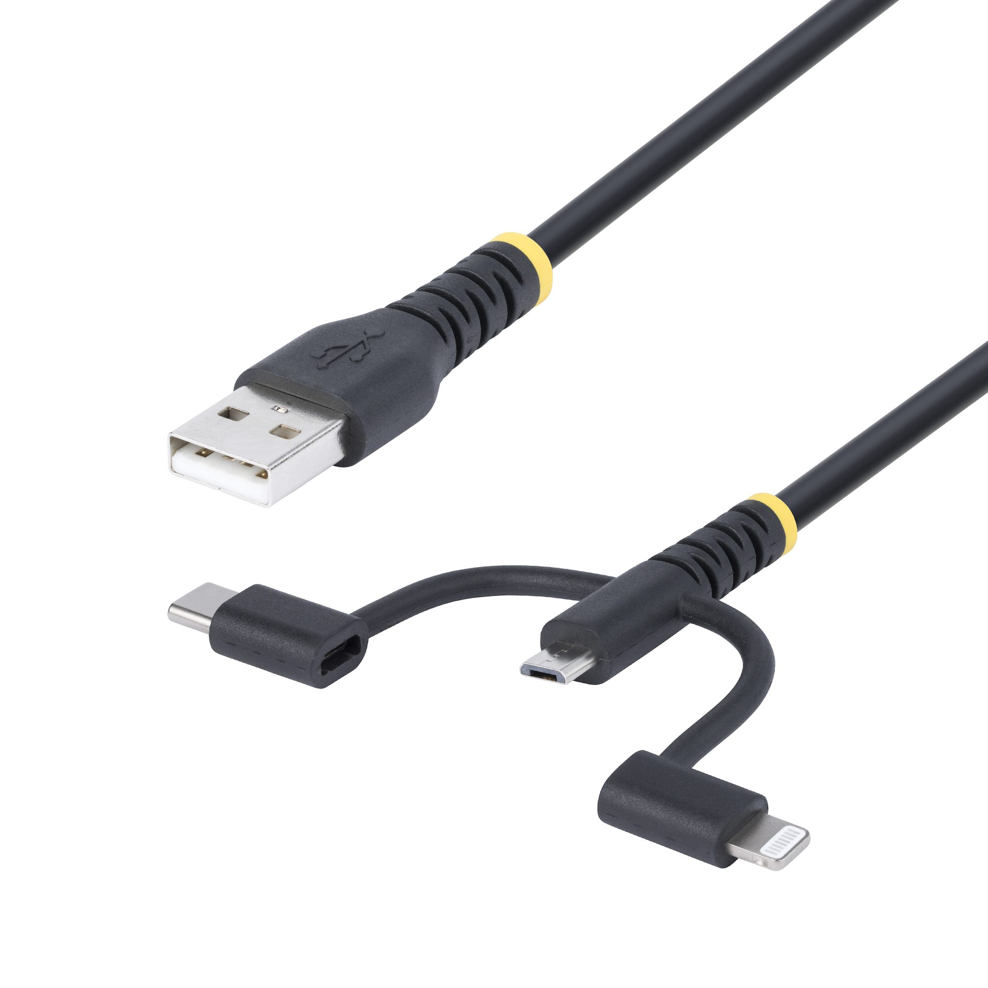 StarTech.com RLTCUB1MBK USB-kabel USB 2.0 1 m USB A Micro-USB B Sort