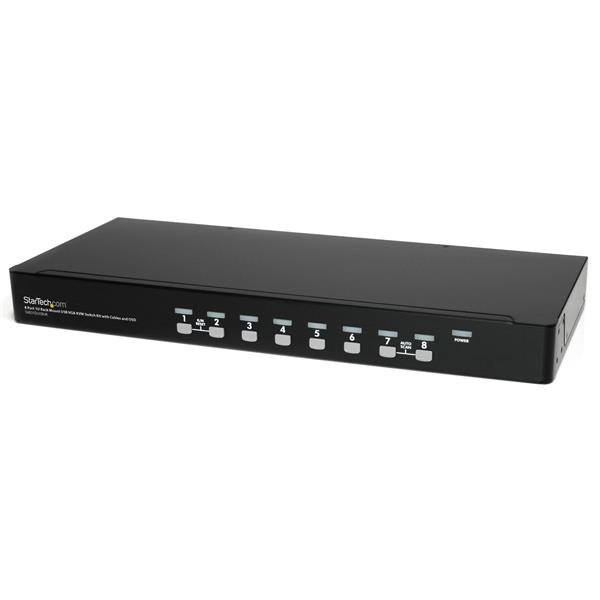 StarTech.com SV831DUSBUK KVM Switch Stativ-montering Sort