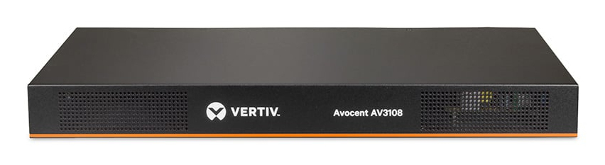 Vertiv Avocent AV 3108 KVM Switch Stativ-montering Sort
