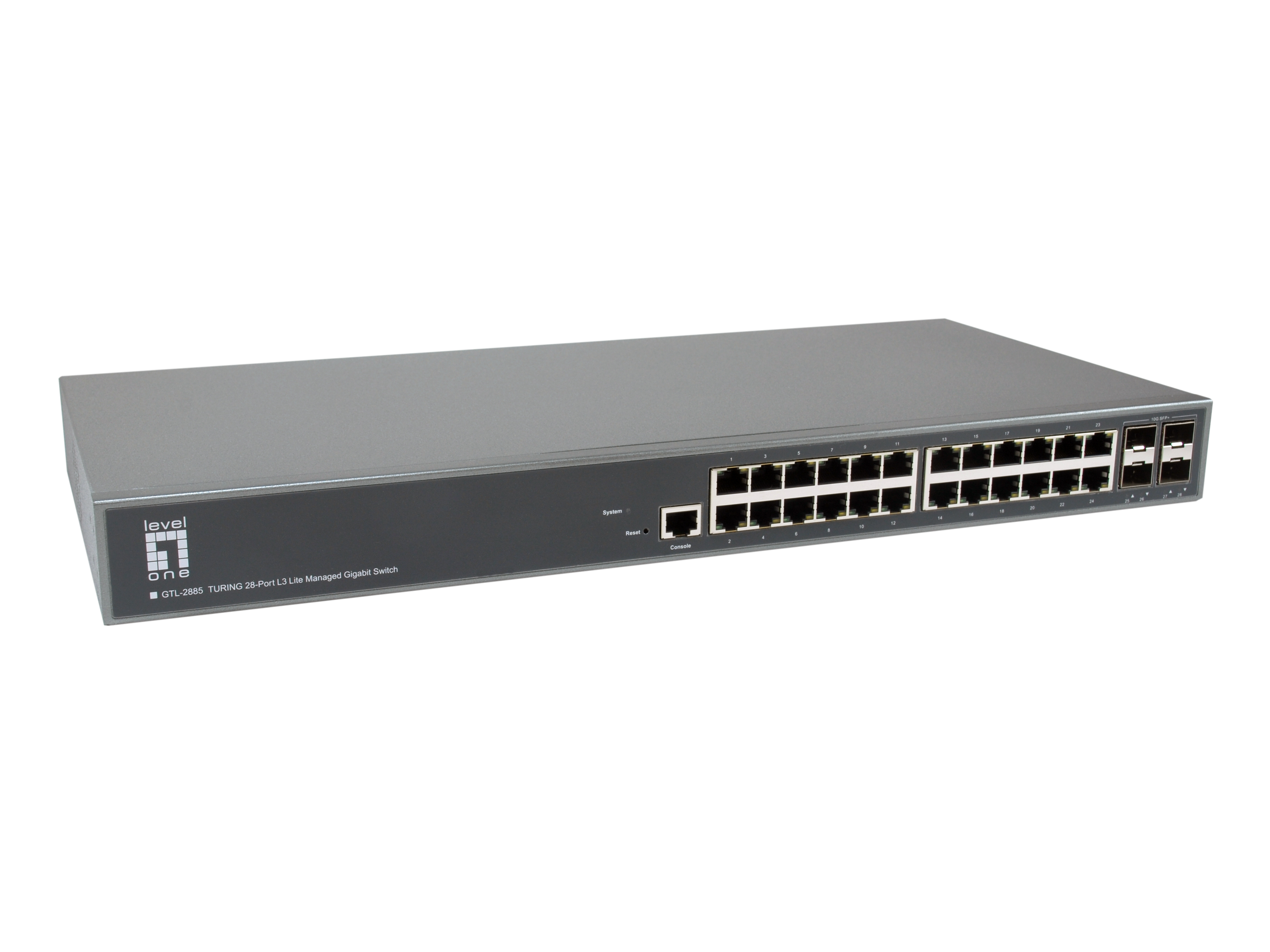 LevelOne GTL-2885 netværksswitch Administreret L3 Gigabit Ethernet (10/100/1000) Grå