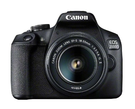 Canon EOS 2000D BK 18-55 IS II EU26 SLR kamerasæt 24,1 MP CMOS 6000 x 4000 pixel Sort