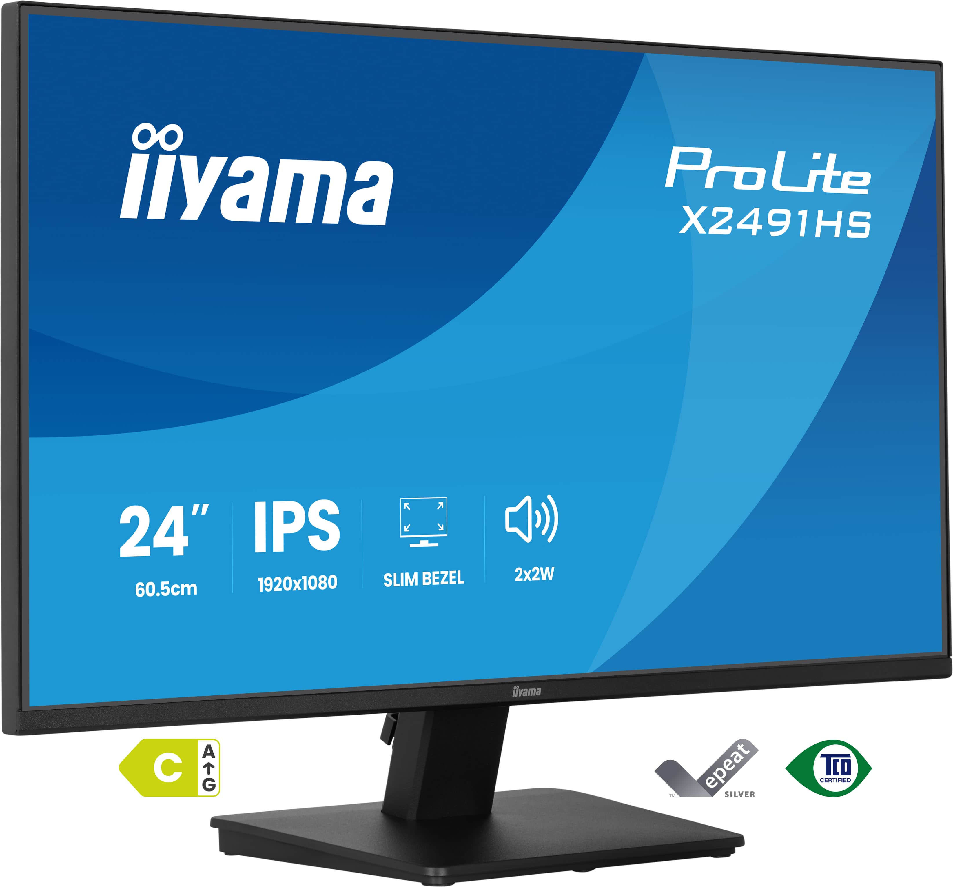 iiyama ProLite X2491HS-B1 computerskærm 60,5 cm (23.8") 1920 x 1080 pixel Fuld HD LCD Sort