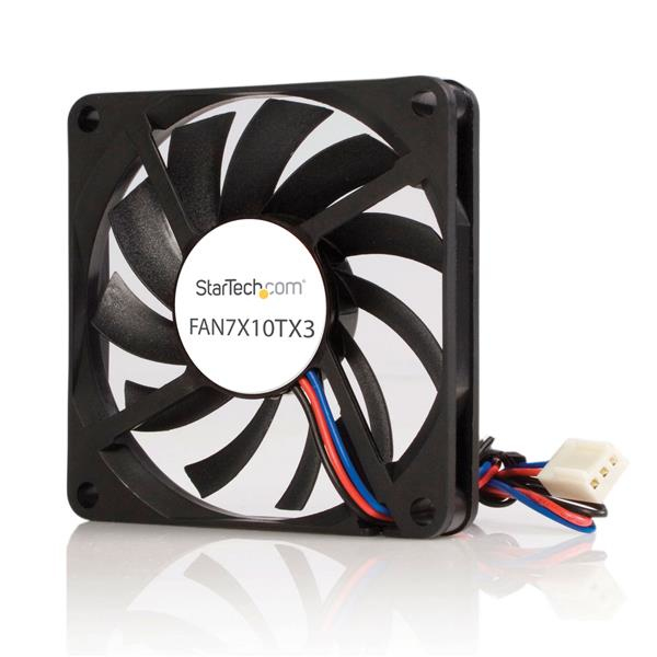 StarTech.com FAN7X10TX3 Computerkølesystem Computerkabinet Ventilator 7 cm Sort