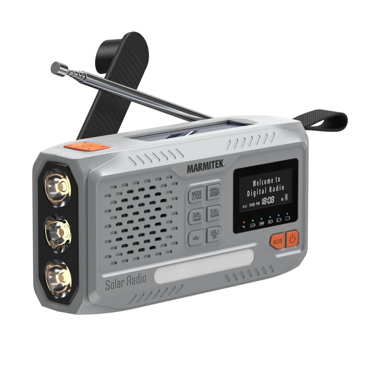Marmitek 25008643 radio Bærbar Analog & digital Lys grå