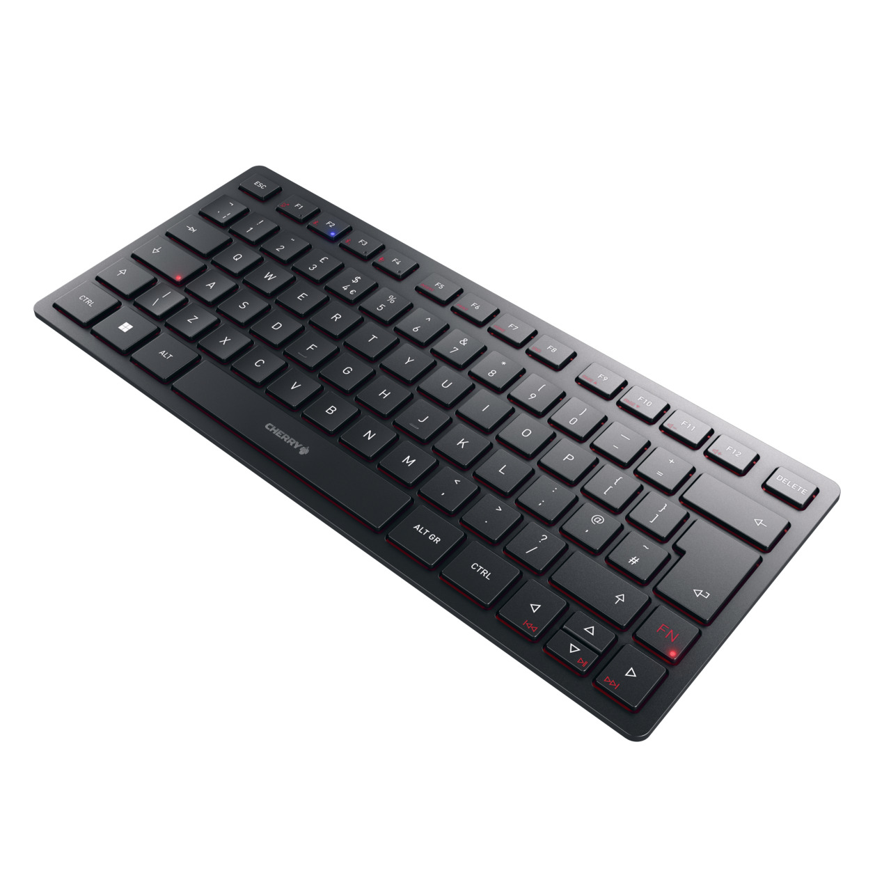 CHERRY KW 9200 MINI tastatur Universel USB + RF Wireless + Bluetooth QWERTY UK engelsk Sort