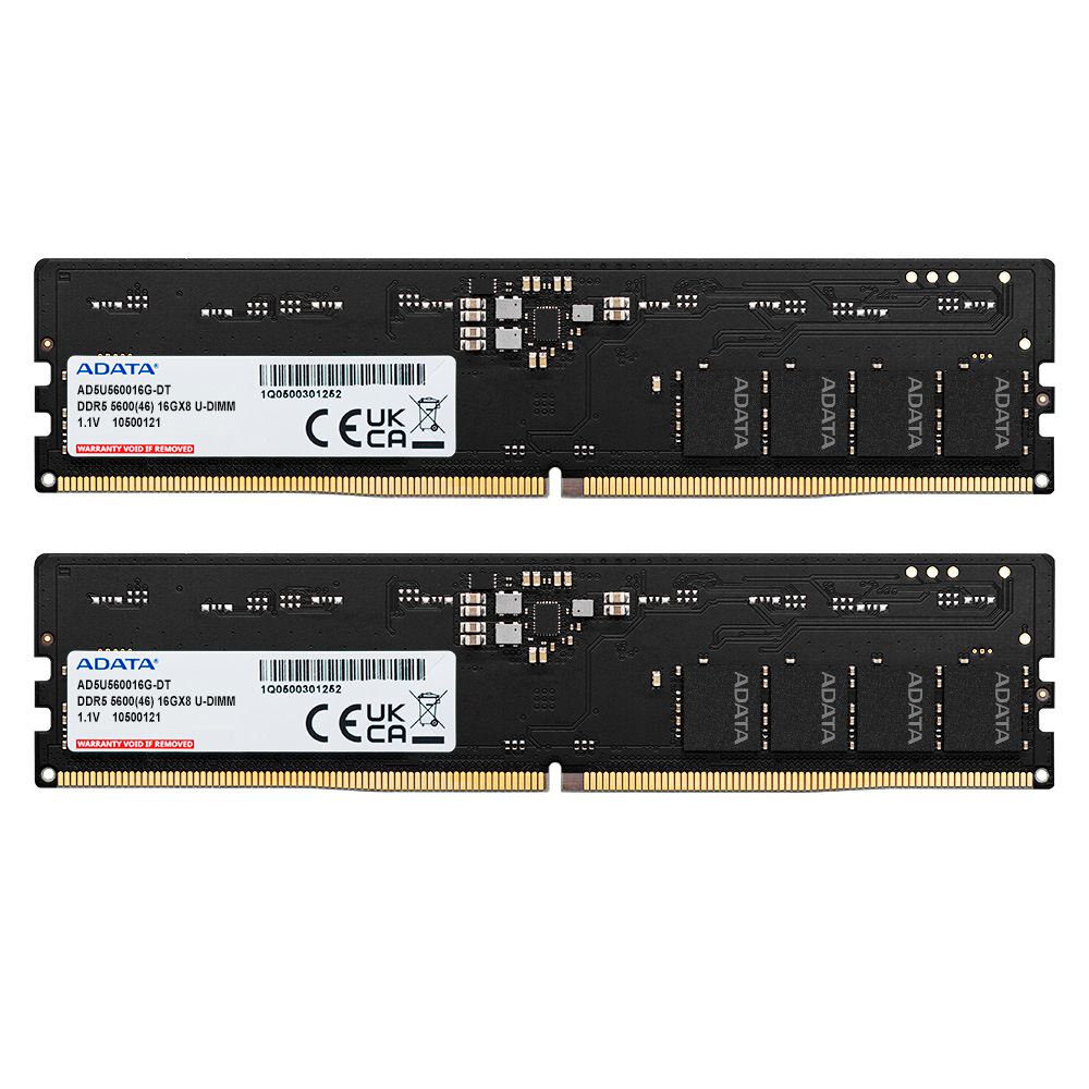 ADATA DDR5 5600 U-DIMM hukommelsesmodul 32 GB 2 x 16 GB Fejlkorrigerende kode