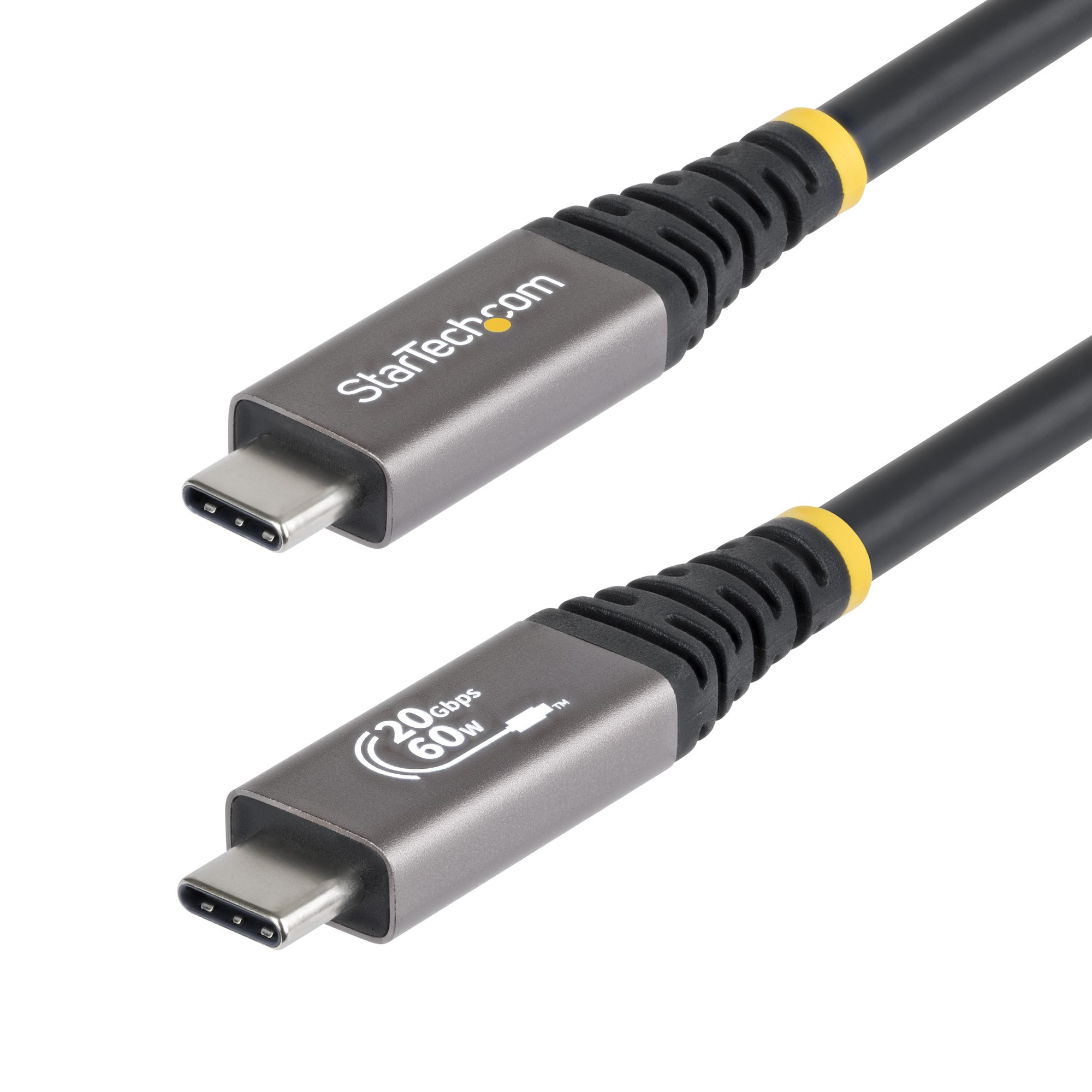 StarTech.com CC3M20GUSB4CX USB-kabel USB4 Gen 2x2 3 m USB C 20 Gbit/sek. 60 W Sort