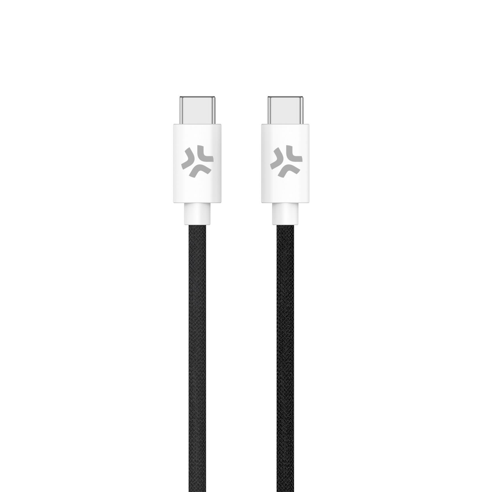 Celly USBCUSBCCOTTBK USB-kabel 1,5 m USB C Sort, Hvid