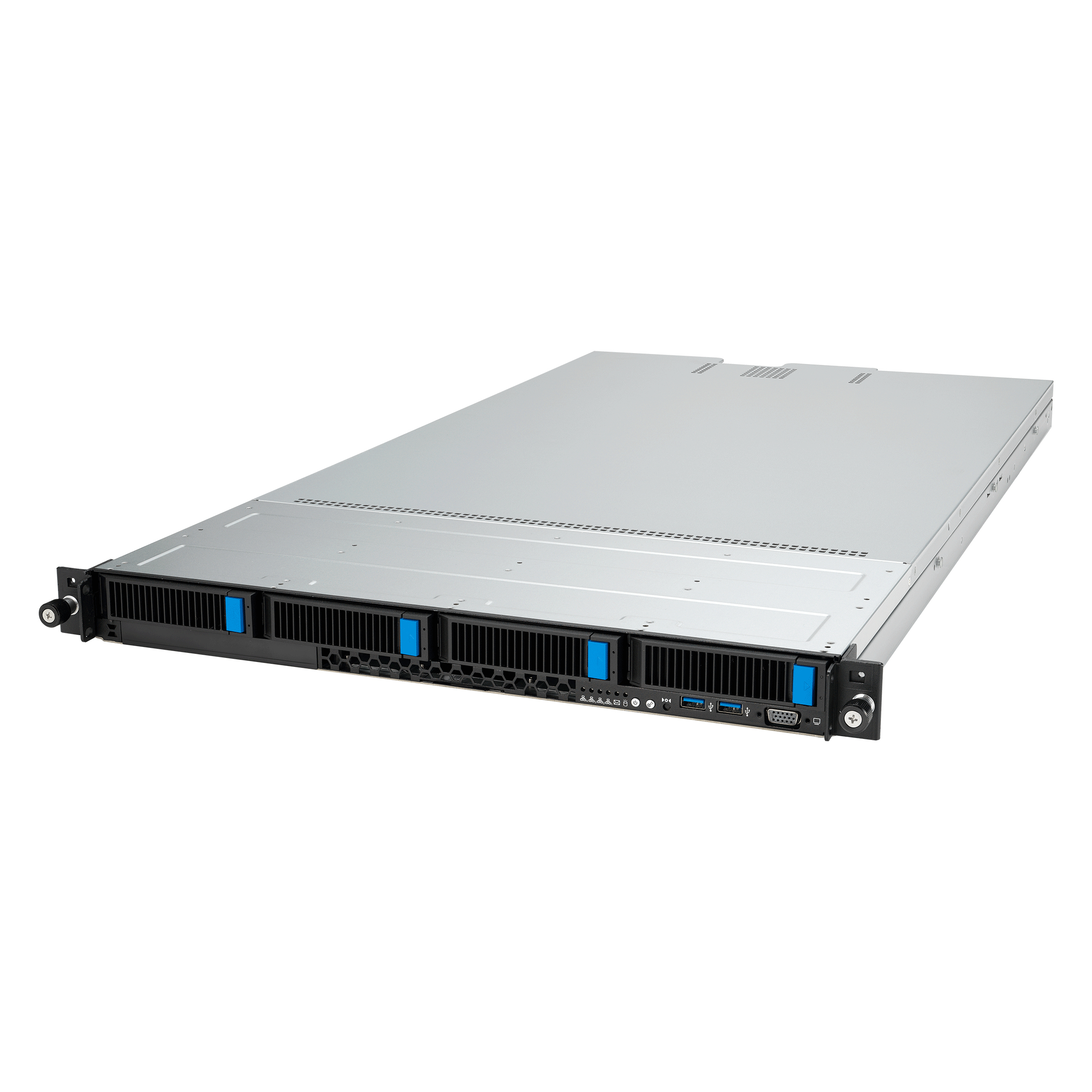 ASUS RS500A-E12-RS4U Socket SP5 Stativ (1U) Sort, Sølv