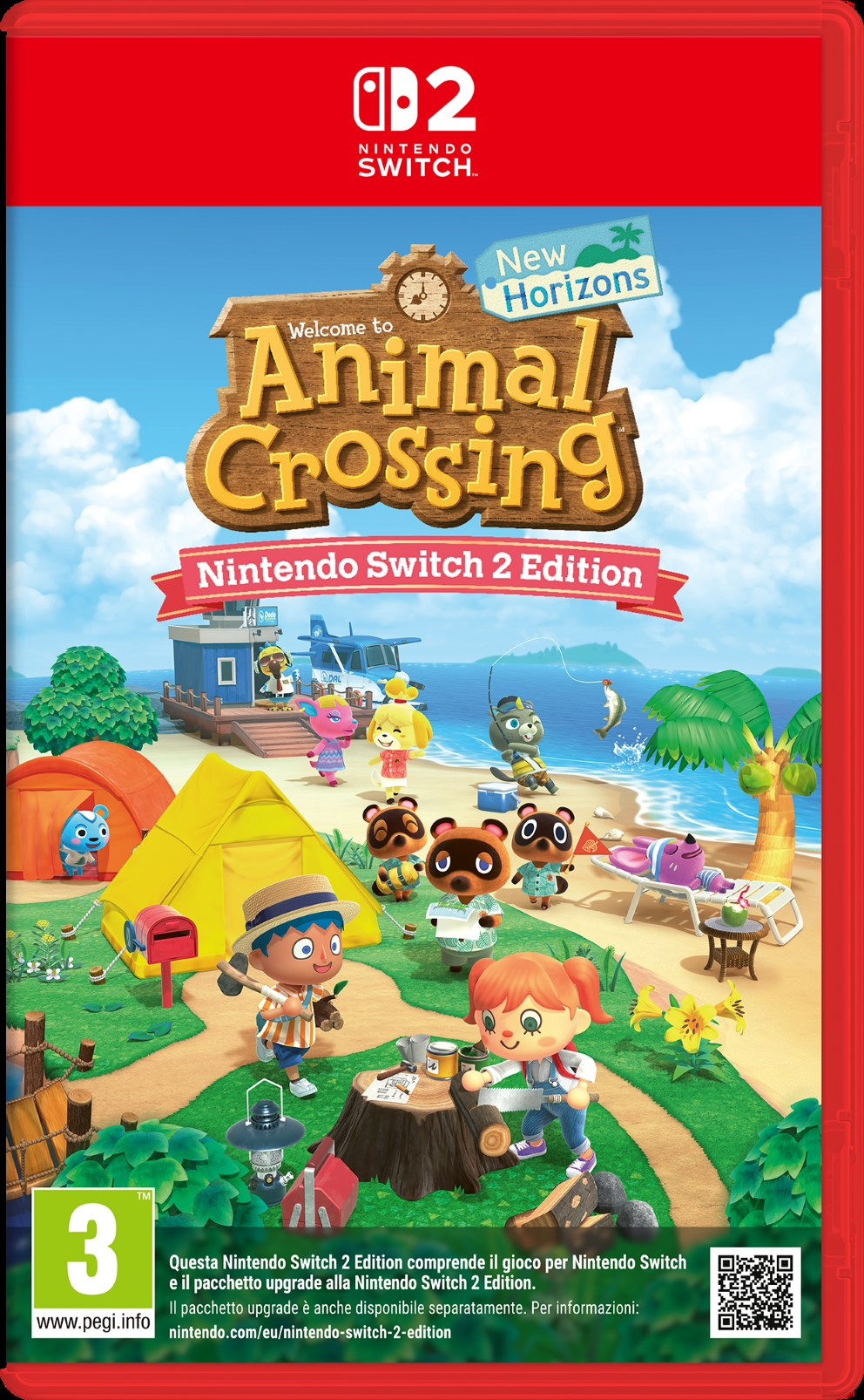 Nintendo Animal Crossing: New Horizons ( Switch 2) Nintendo Switch 2 Edition Forenklet kinesisk, Traditionelt kinesisk, Tysk, Hollandsk, Engelsk, Spansk, Fransk, Italiensk, Japansk, Koreansk, Russisk Nintendo Switch 2