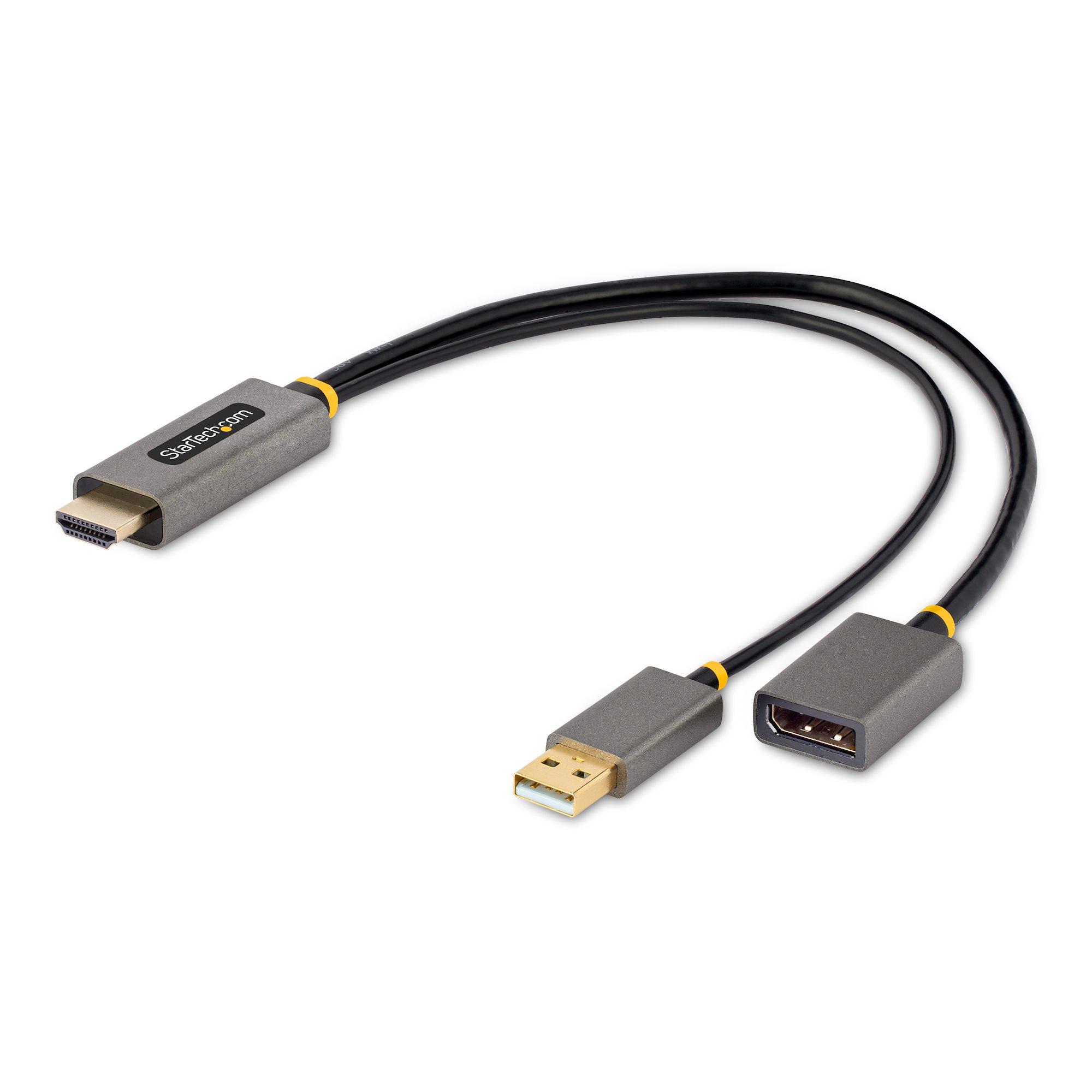 StarTech.com 128-HDMI-DISPLAYPORT videokabel adapter 0,3 m HDMI Type A (Standard) Sort, Grå