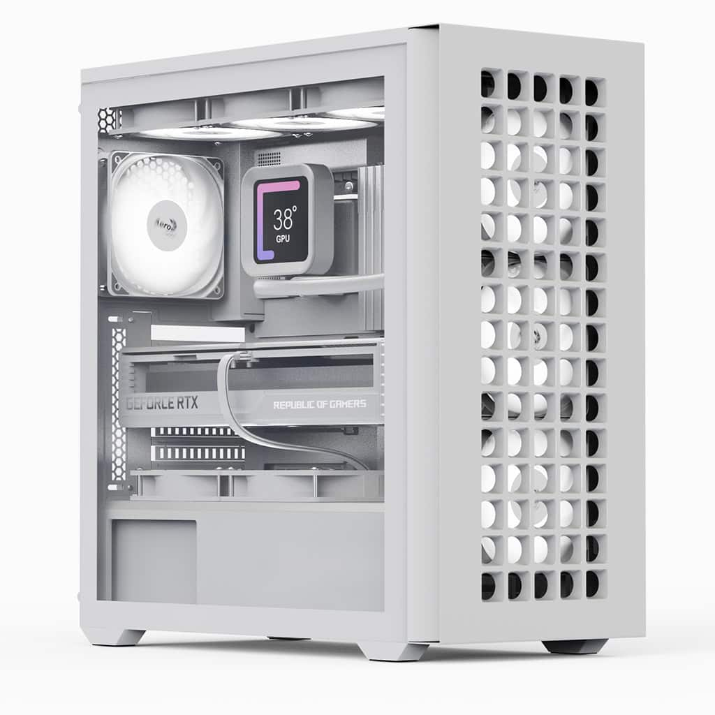 Aerocool D502A Midi Tower Hvid