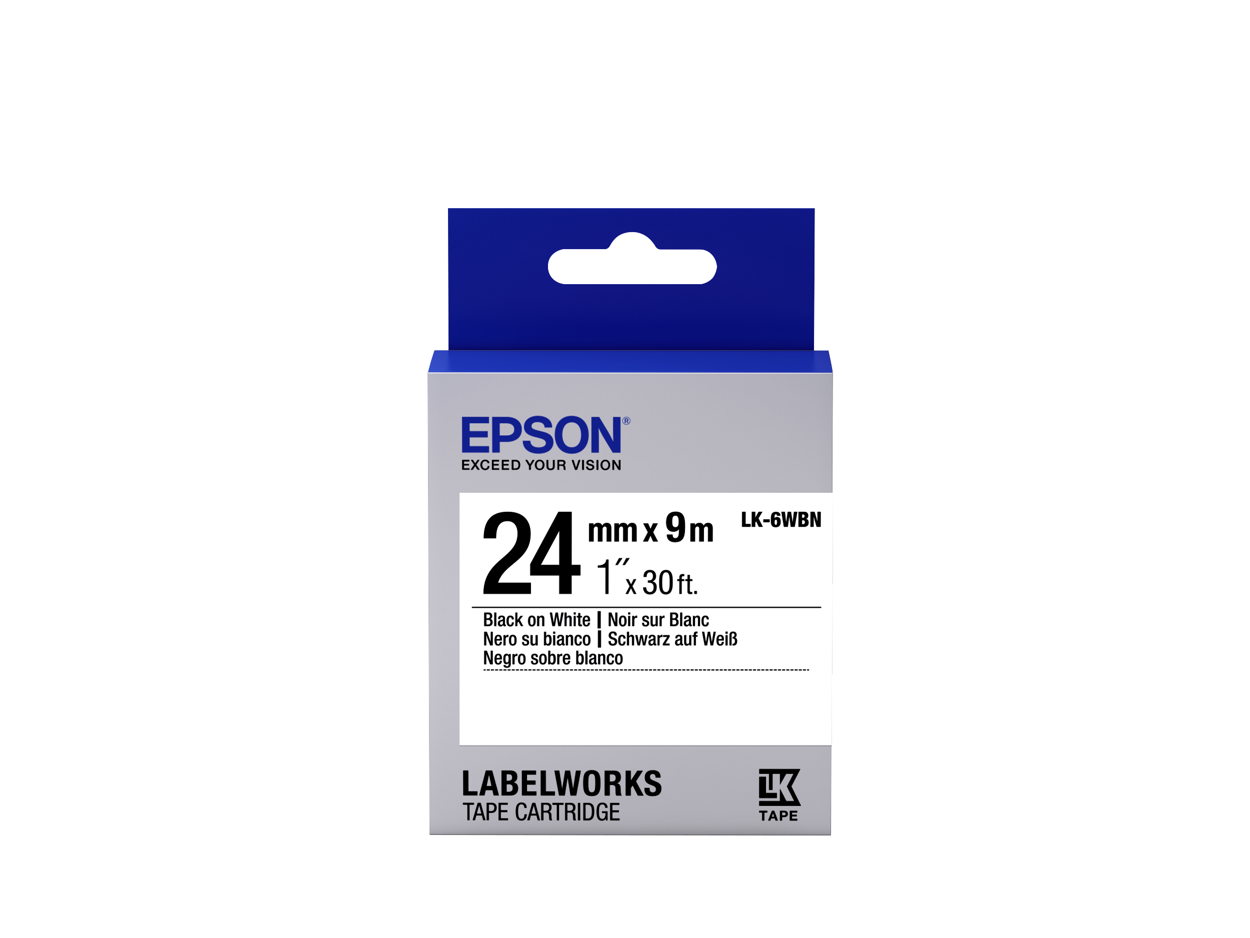 Epson LK-6WBN etiketbånd Sort på hvid