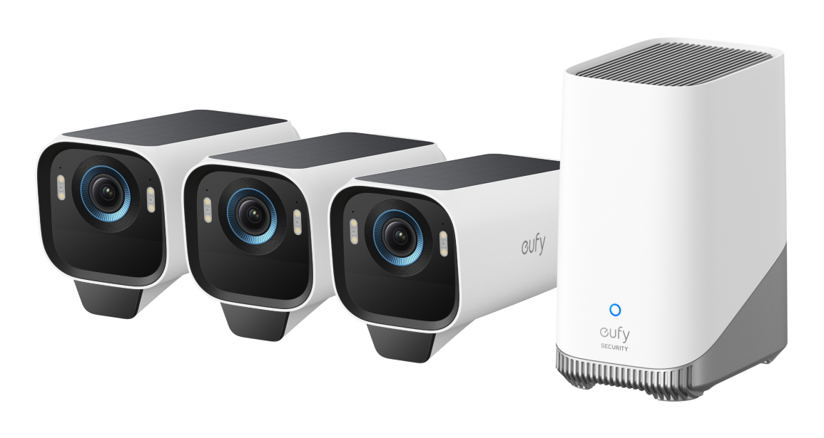 Eufy Cam S3 Pro 3+1 Kugle (form) IP-sikkerhedskamera Udendørs 3840 x 2160 pixel Væg